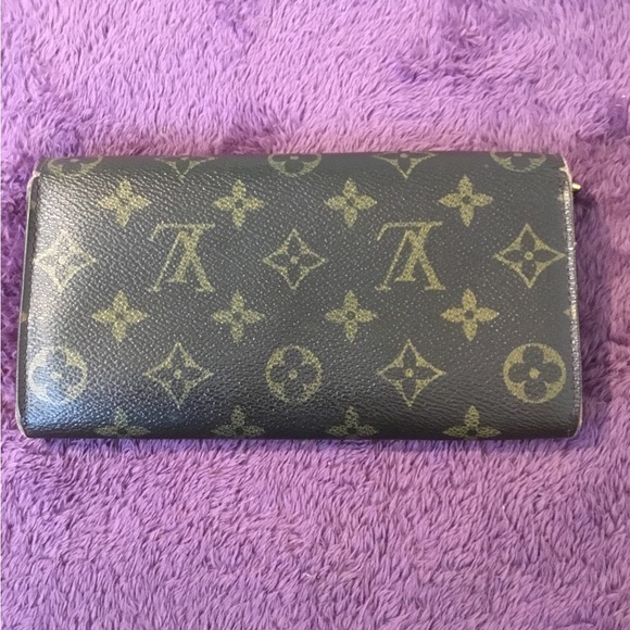Authentic Louis Vuitton Monogram Porte Montaigne Billets Tresor Sara Long Wallet - Picture 2 of 15